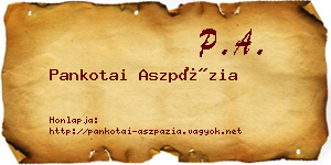 Pankotai Aszpázia névjegykártya